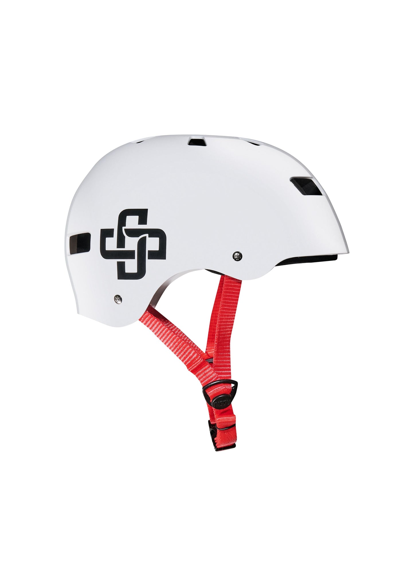 CAPACETE BRANCO FITA VERMELHA PRO BRILHO