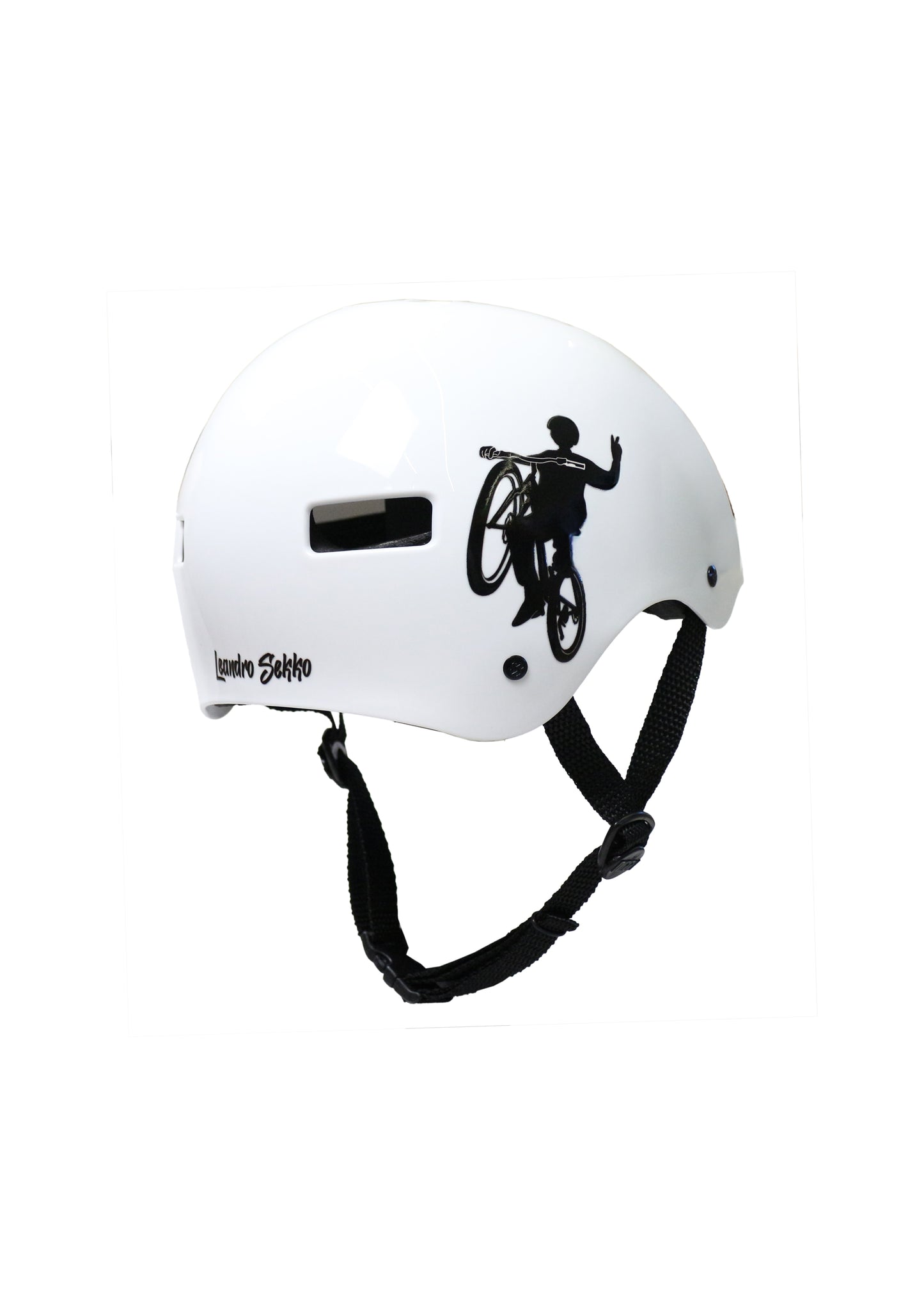 CAPACETE LEANDRO SEKKO BRANCO PRO MODEL N1 BRILHO